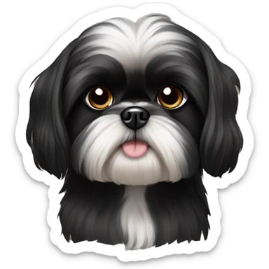 Black ShihTzu sticker