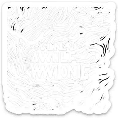 The Phrase " Wild One " in white and black Zebra print letters sticker