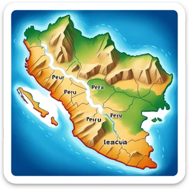 Map of Peru sticker