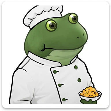 bufo in a chef coat sticker