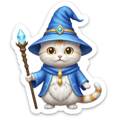 Cat frost wizard sticker