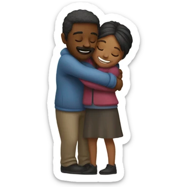 Couple hug sticker