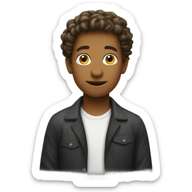 garçon cheveux ondulé  sticker