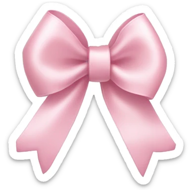light pink ribbon bow sticker
