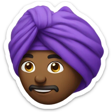 Turban man in purple hoodie sticker