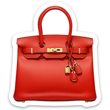 сумка Hermes birkin ярко красная эмоджи детальная проработка sticker