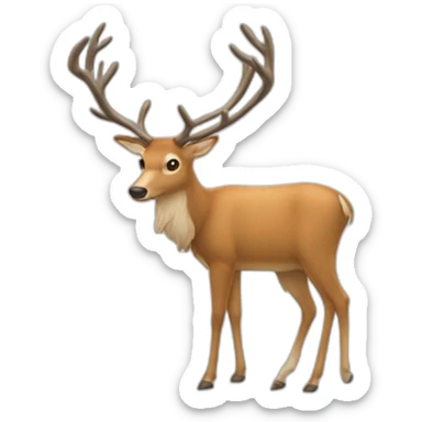 cerf qui fait un clin d’œil  sticker