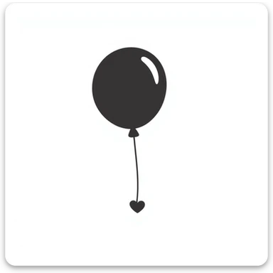 balloon hand-drawn doodle style sticker