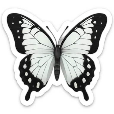 butterfly white sticker