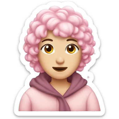 Cozy pink Christmas  sticker