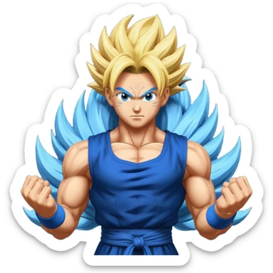 Goku ssj3 and vegeta ssj3 fusion dance aura = vegito ssj3 sticker