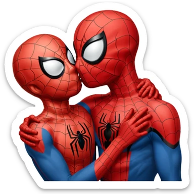 Spider-Man kissing Spider-Man sticker