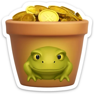 bufo pot of gold sticker