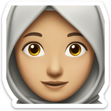 girl with hijab with brown eyes smiling  sticker