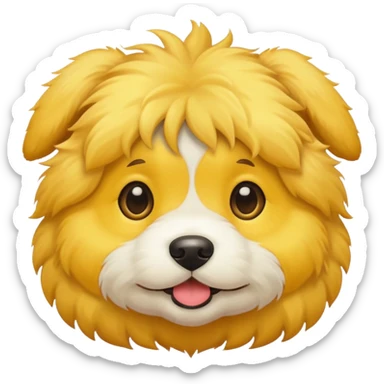 puppy dog yellow sticker