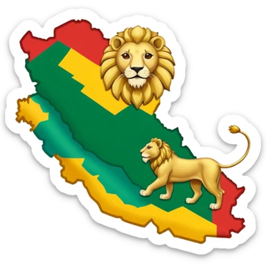  نقشه ایران شیروخورشید محمد رضاشاه پهلوی sticker