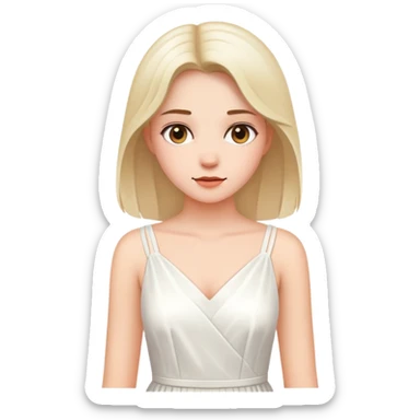 girl in white dress indoors sticker