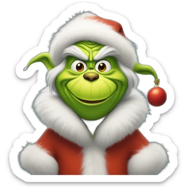 Grinch riendo a carcajadas sticker