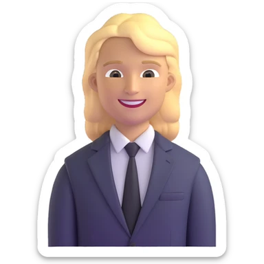 Oleg Tinkov, smiling, blond hair, wearing a business suit sticker