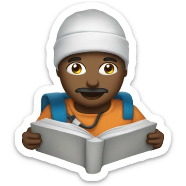 enfermera sujetando un libro sticker