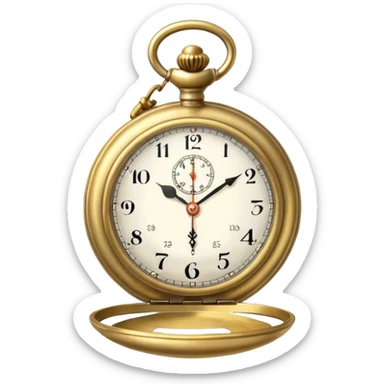 reloj de bolsillo realista sticker