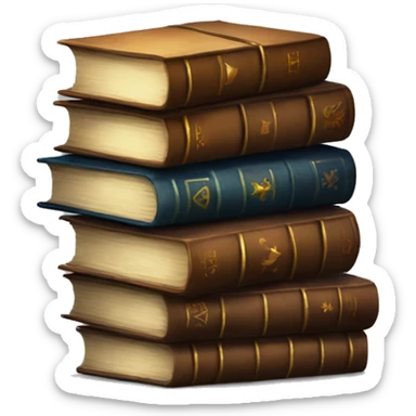 A stack of fantasy books sticker