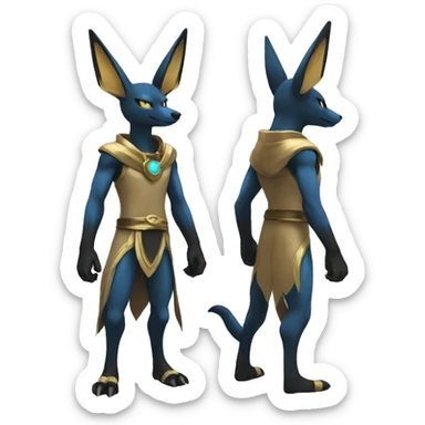 Lucario-Anubis full body sticker