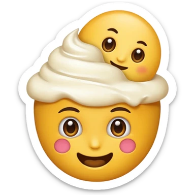 Emoji e panna in faccia sticker