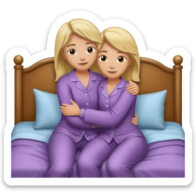 Masculine women spooning in bed sticker