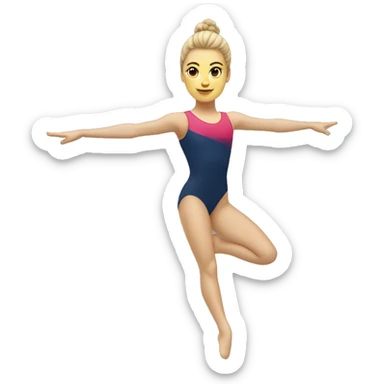 Gymnaste qui fait le grand écart de dos  sticker