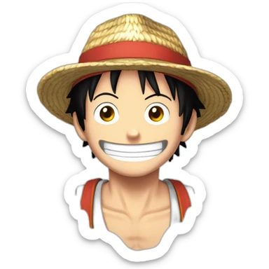 Luffy heureux sticker