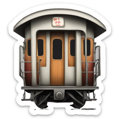 old train carriage without background sticker
