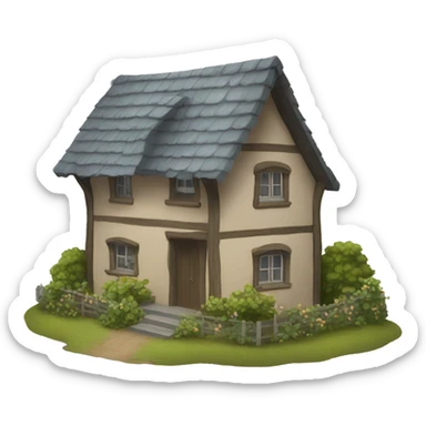 Cottage core cottage sticker