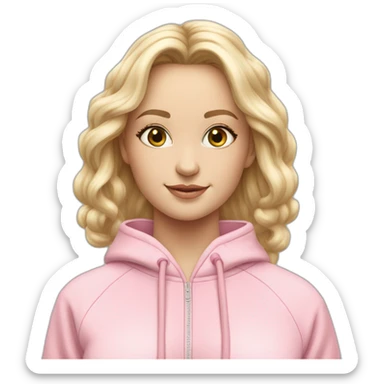 dancing-fair-haired-white-girl-pink-oversize-tracksuit sticker