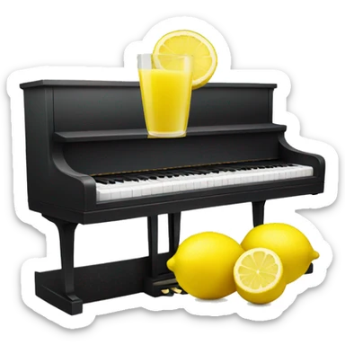 lemon juice on a piano sticker