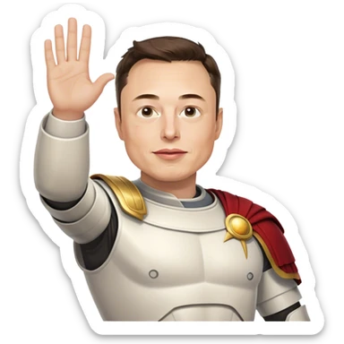 Elon musk doing a roman salute sticker