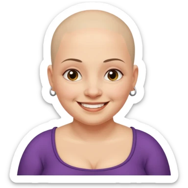 Hunchback small no hair fat woman sticker
