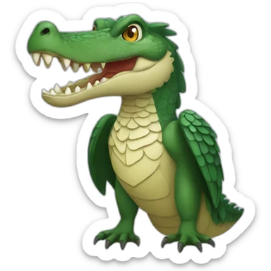 Crocodile-Eagle sticker