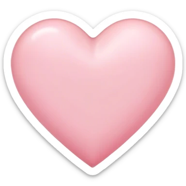 Light pink heart  sticker