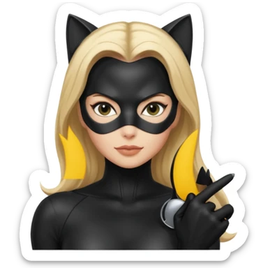 Catwoman with blonde hair sticker
