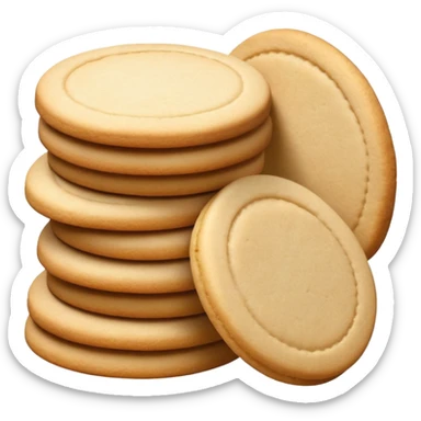 ultra realistic stack of sugar cookies sticker