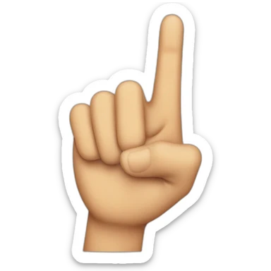 hand two finger gun  sticker