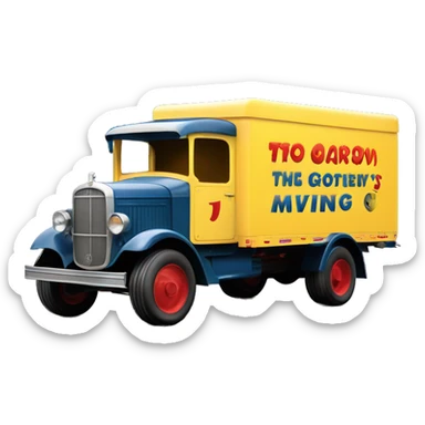 Toy Very large 1933 mover’s moving truck sticker