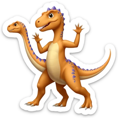 Dinosaur doing ballet sticker