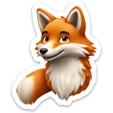 Furry renard chaud sticker