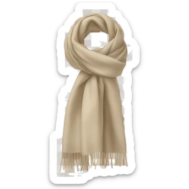 scarf in beige and white plaid sticker