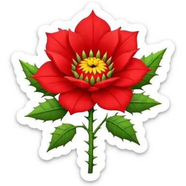 a mean flower with a personality  sticker