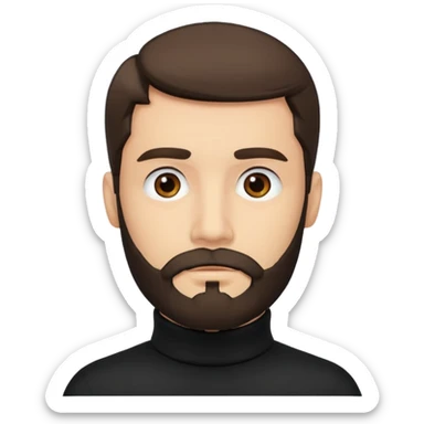 bearded man in turtle neck sticker