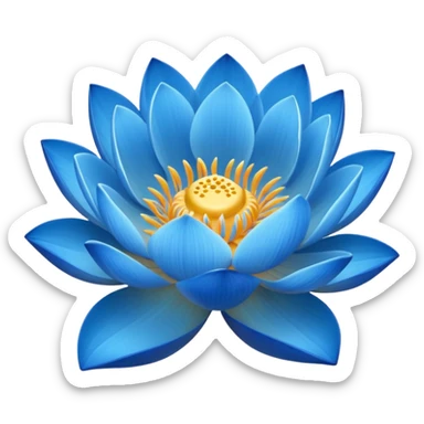 blue lotus flower sticker