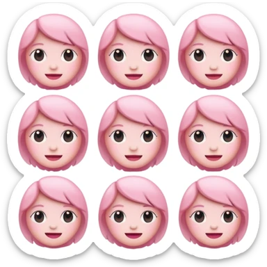 ❤️이모티콘에 흰색을 섞어서 파스텔톤으로 바꿈 모양은 똑같이 색만 다르게 sticker